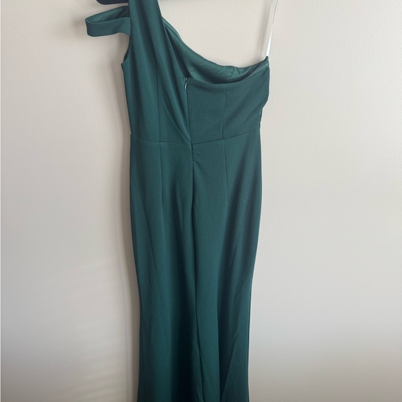 Lulu's Teal One-Shoulder Dress - Picture 4 of 4